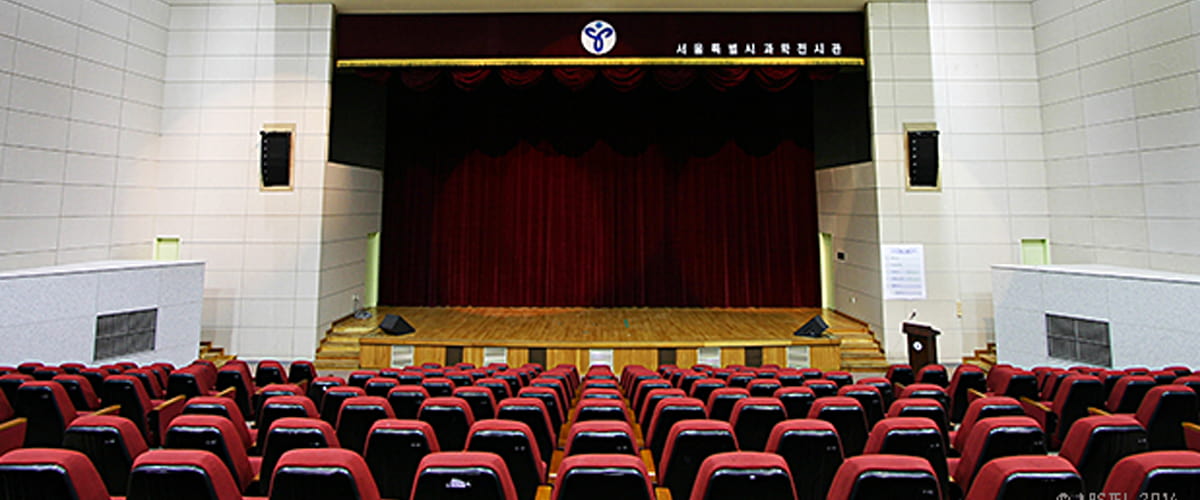 Cредний концертный зал. Озвучивание линейными массивами Inter-M серии CLA
